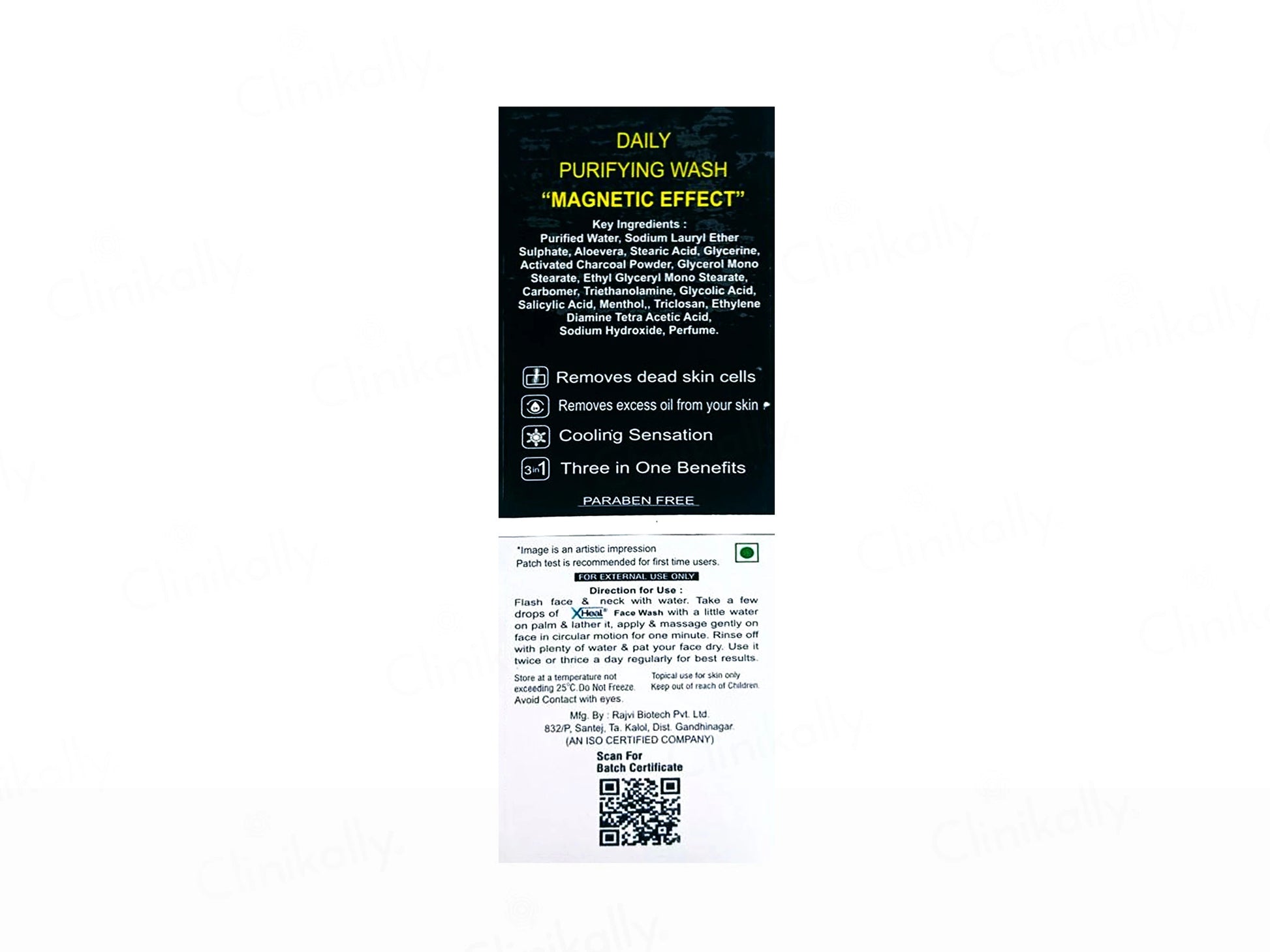 Xheal Activated Charcoal Scrub Face Wash for Men and  Women