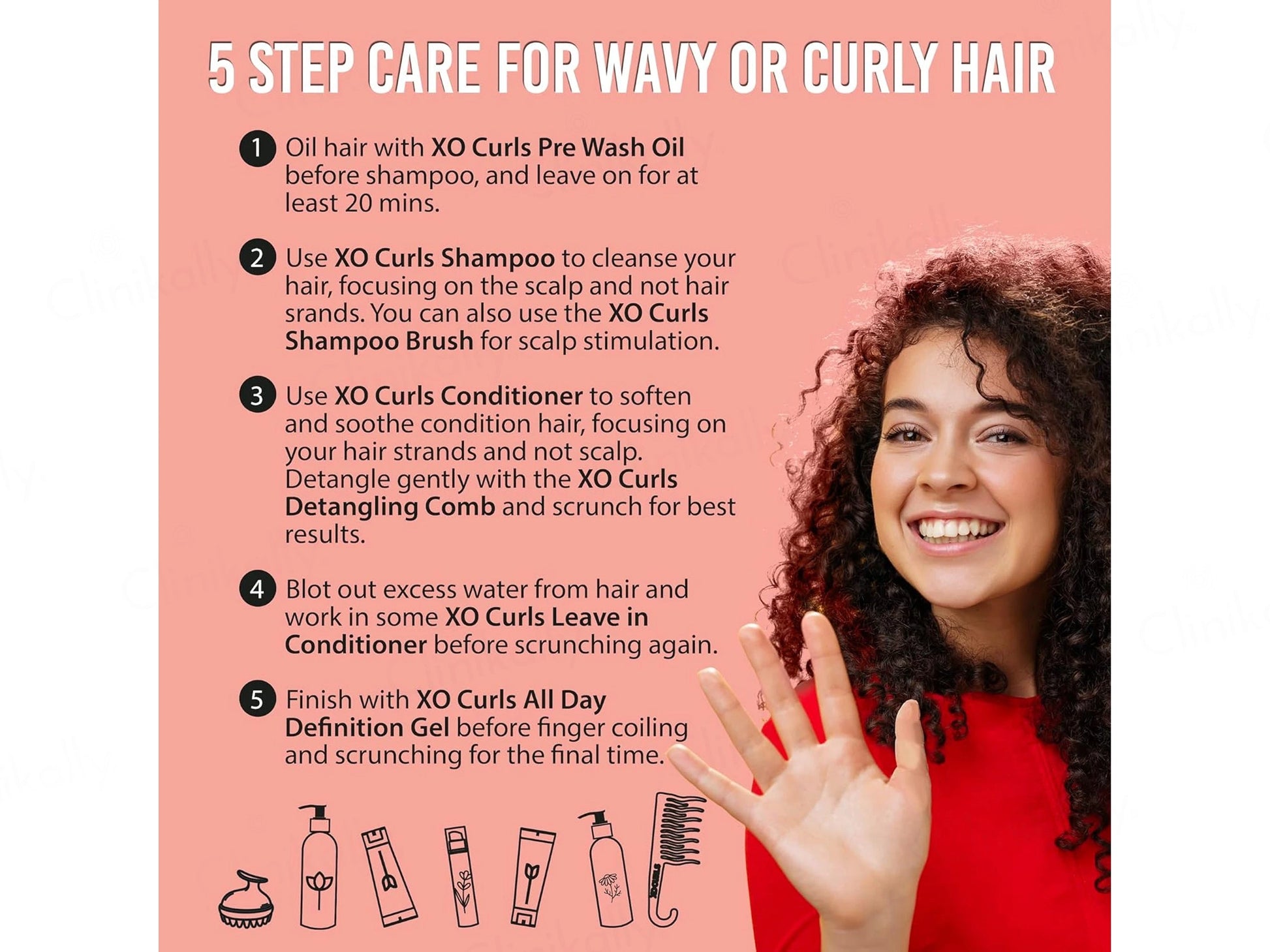 Xo Curls Hydrating Shampoo With Hibiscus, Flax Seed and  Lavender