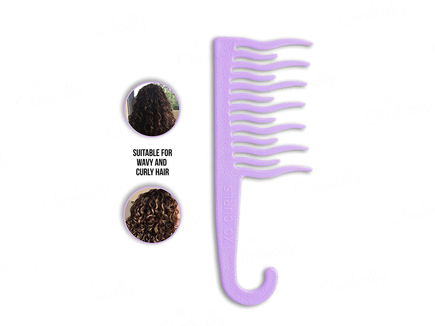 Xo Curls Shower Detangling Comb - Green