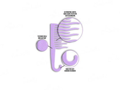 Xo Curls Shower Detangling Comb - Green