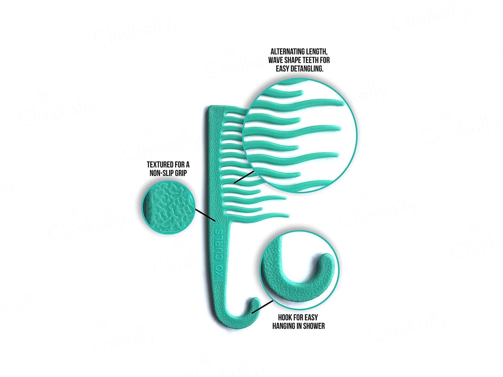 Xo Curls Shower Detangling Comb - Lavender