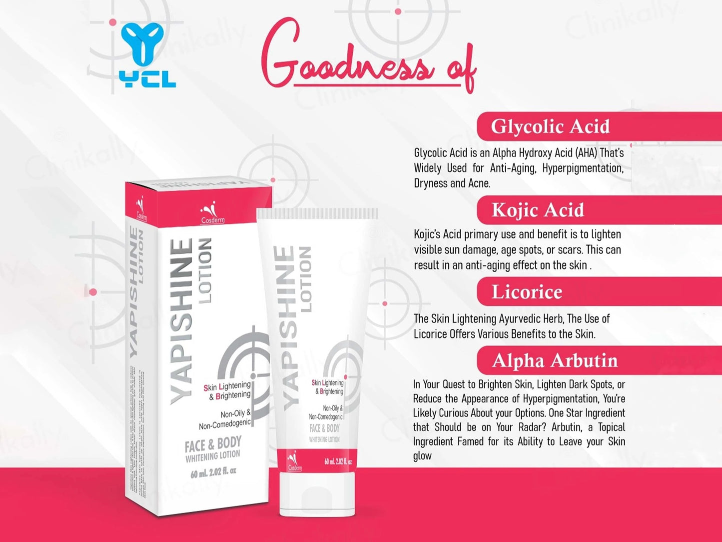 Yapishine Face and  Body Whitening Lotion