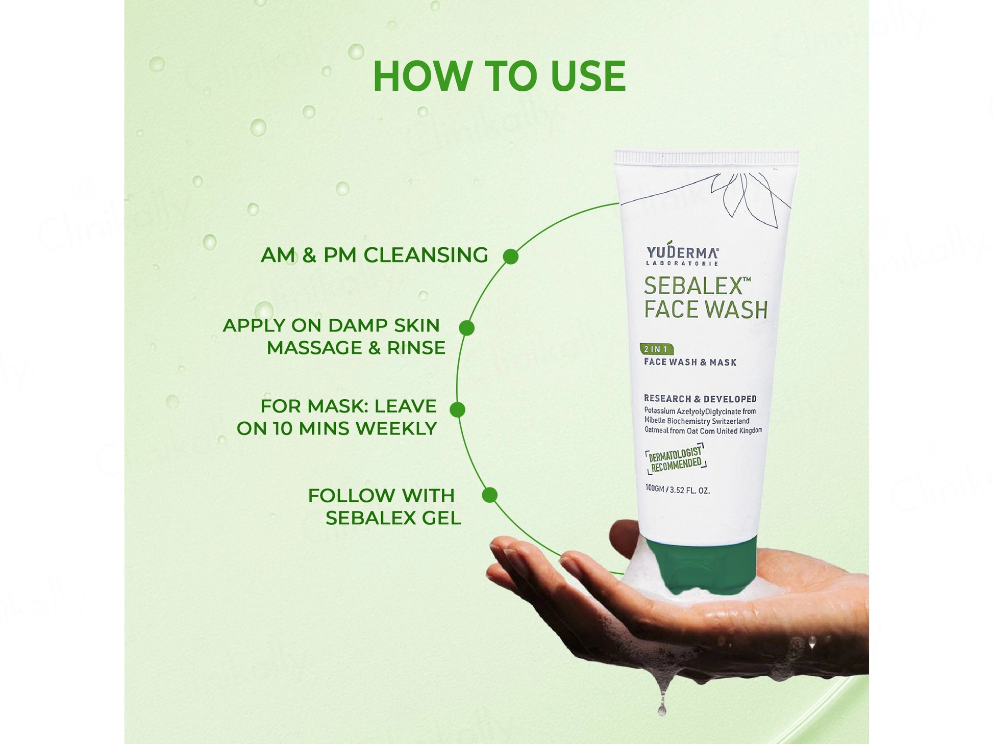 Yuderma Sebalex 2 in 1 Face Wash