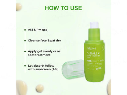 Yuderma Sebalex Acne Creamish Gel