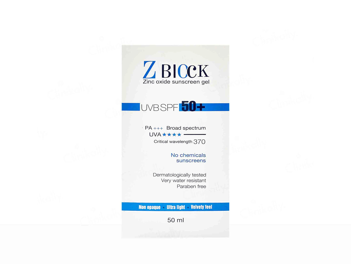 Z Block Zinc Oxide Sunscreen Gel SPF 50 PA