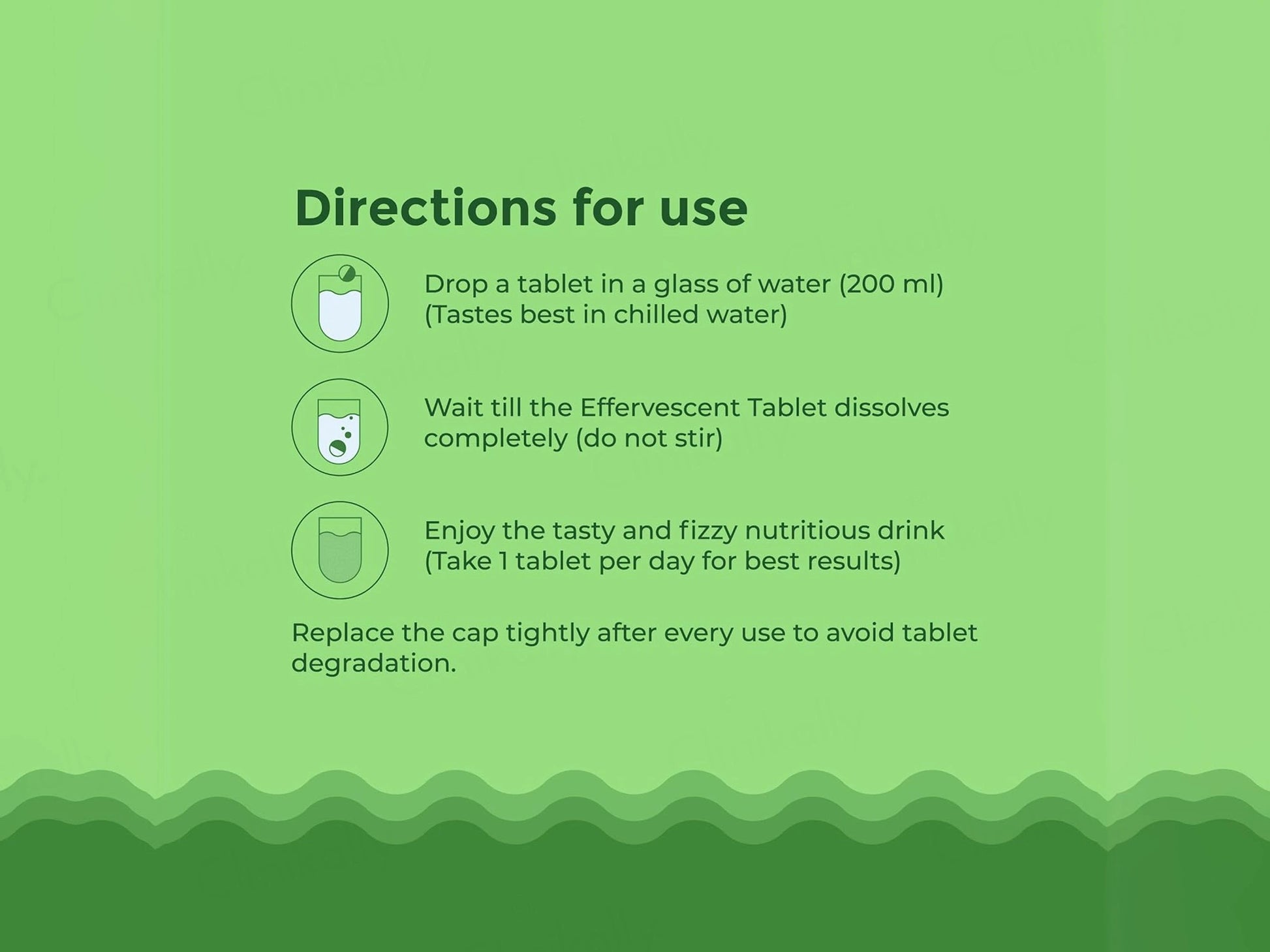 Zaocare Super Greens Effervescent Tablet - Lime Flavour