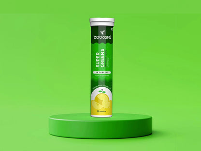 Zaocare Super Greens Effervescent Tablet - Lime Flavour