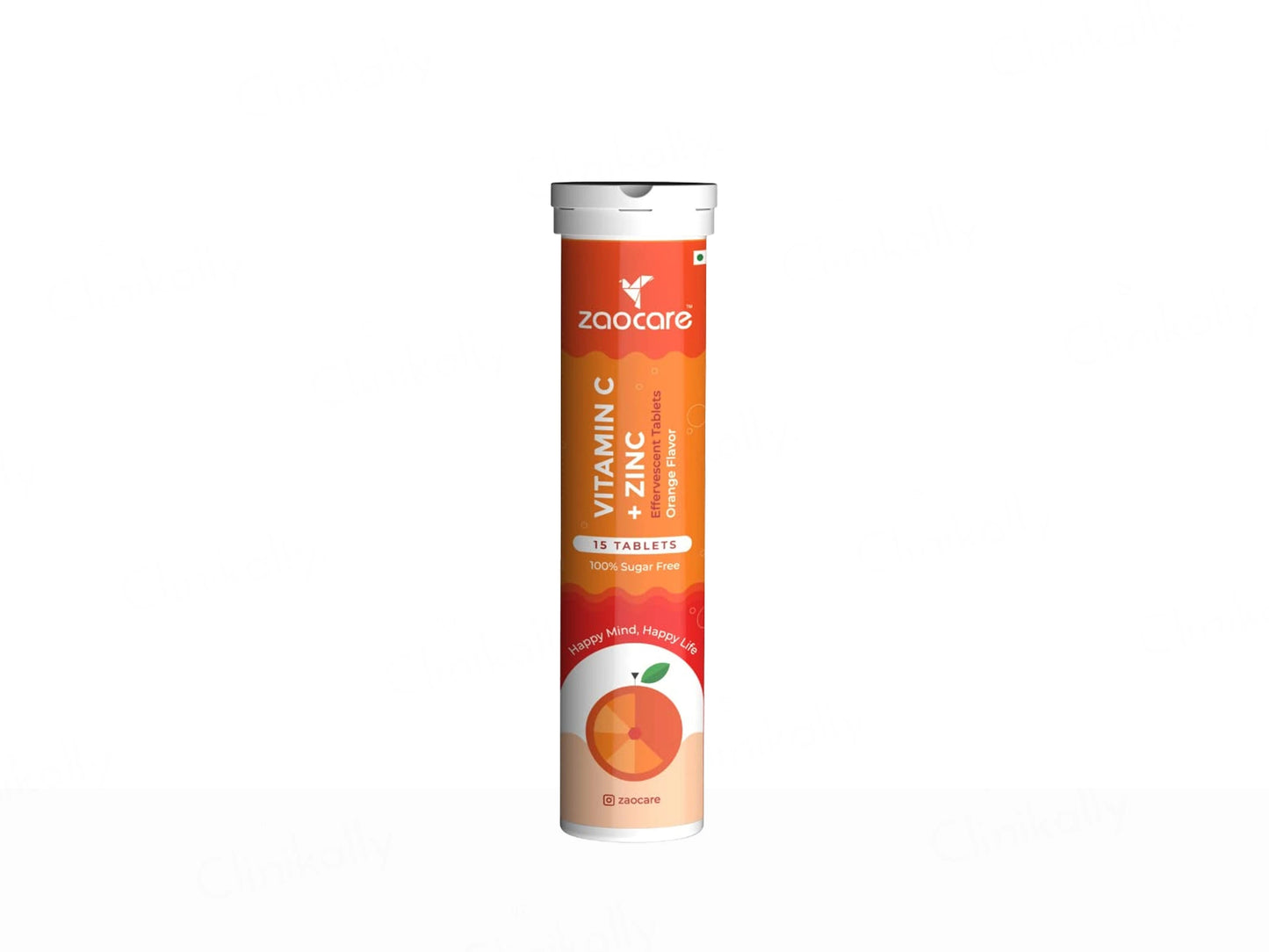 Zaocare Vitamin C  Zinc Effervescent Tablet - Orange Flavour