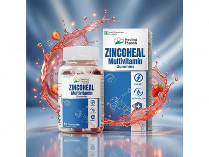 Zincoheal Multivitamin Gummies - Strawberry Flavour