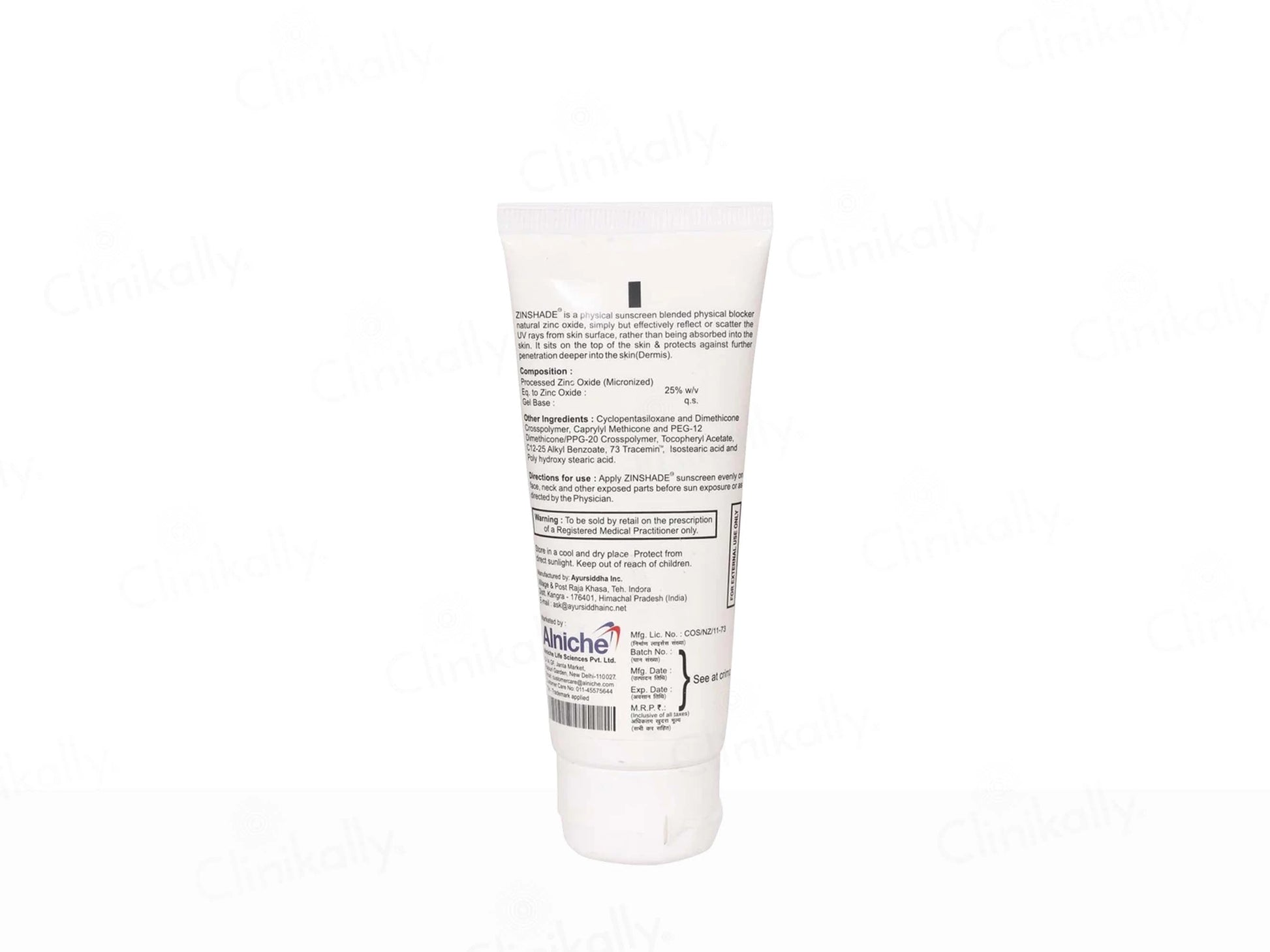 Zinshade Physical Sunscreen SPF 50
