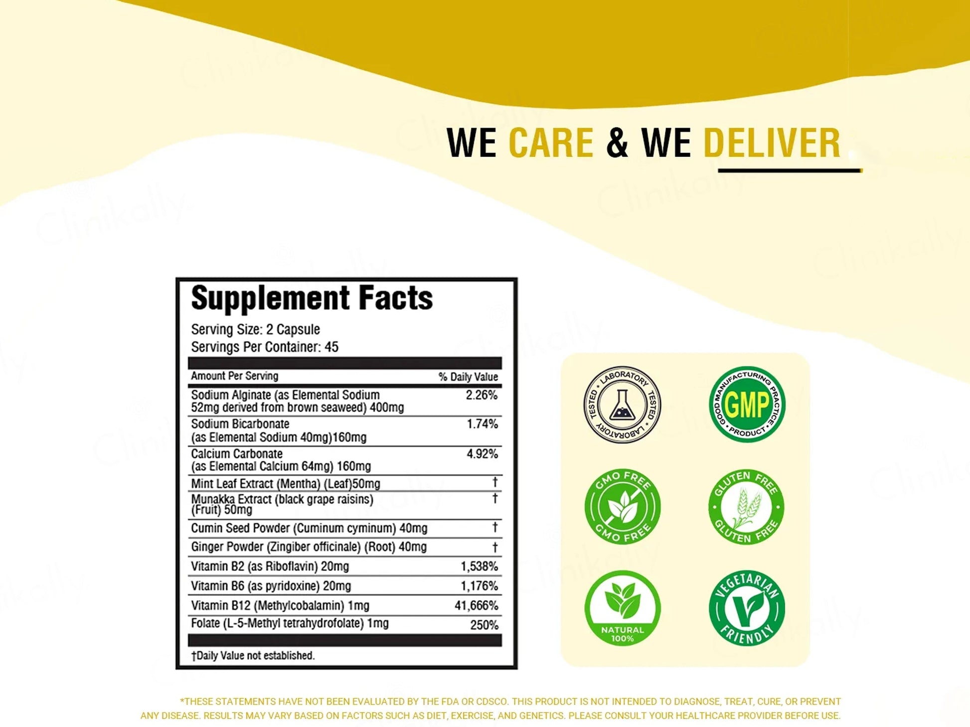 iMeMyself Acid Ease Dietary Supplement Vegetarian Capsule