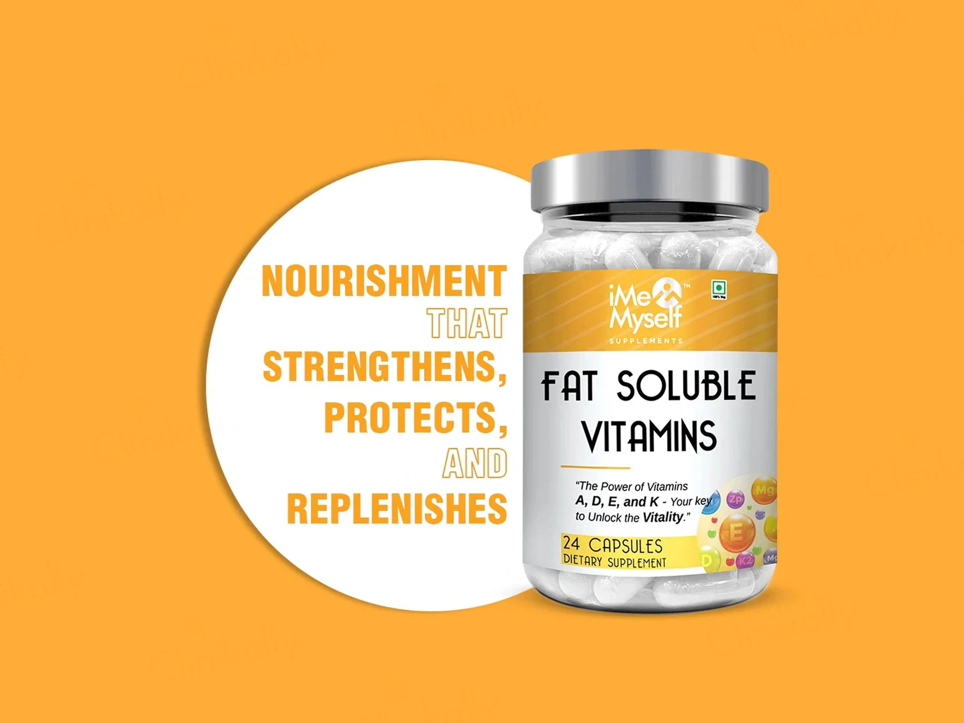 iMeMyself Fat Soluble Vitamins Dietary Supplement Vegetarian Capsule