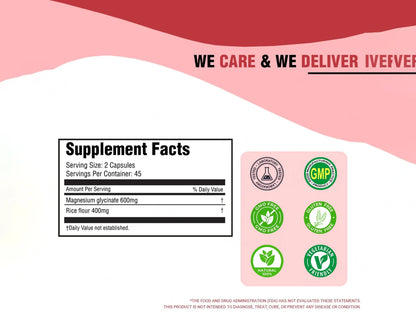 iMeMyself Magnesium Glycinate Dietary Supplement Vegetarian Capsule