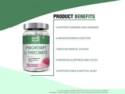 iMeMyself Magnesium L-Threonate Dietary Supplement Vegetarian Capsule