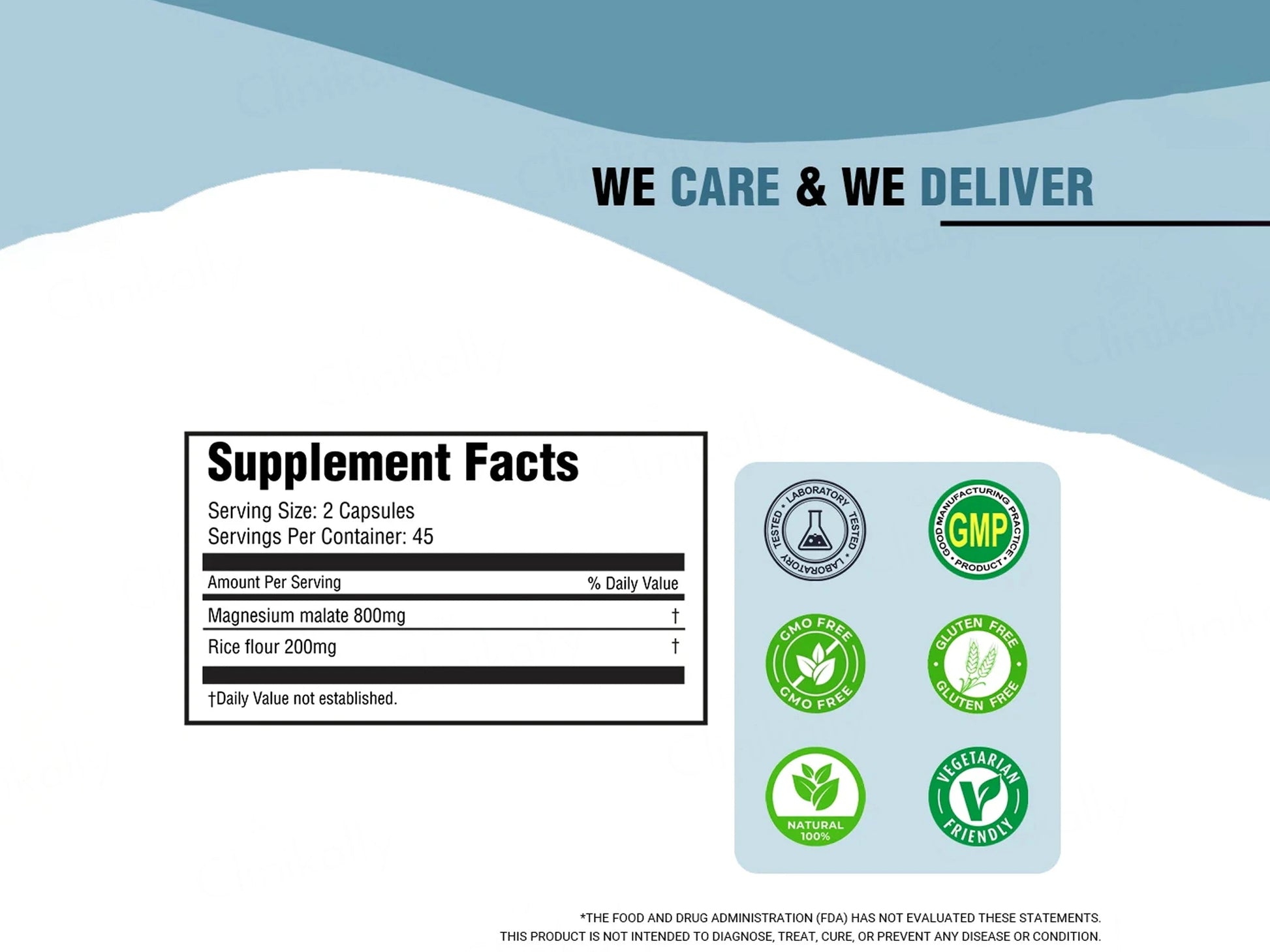 iMeMyself Magnesium Malate Dietary Supplement Vegetarian Capsule