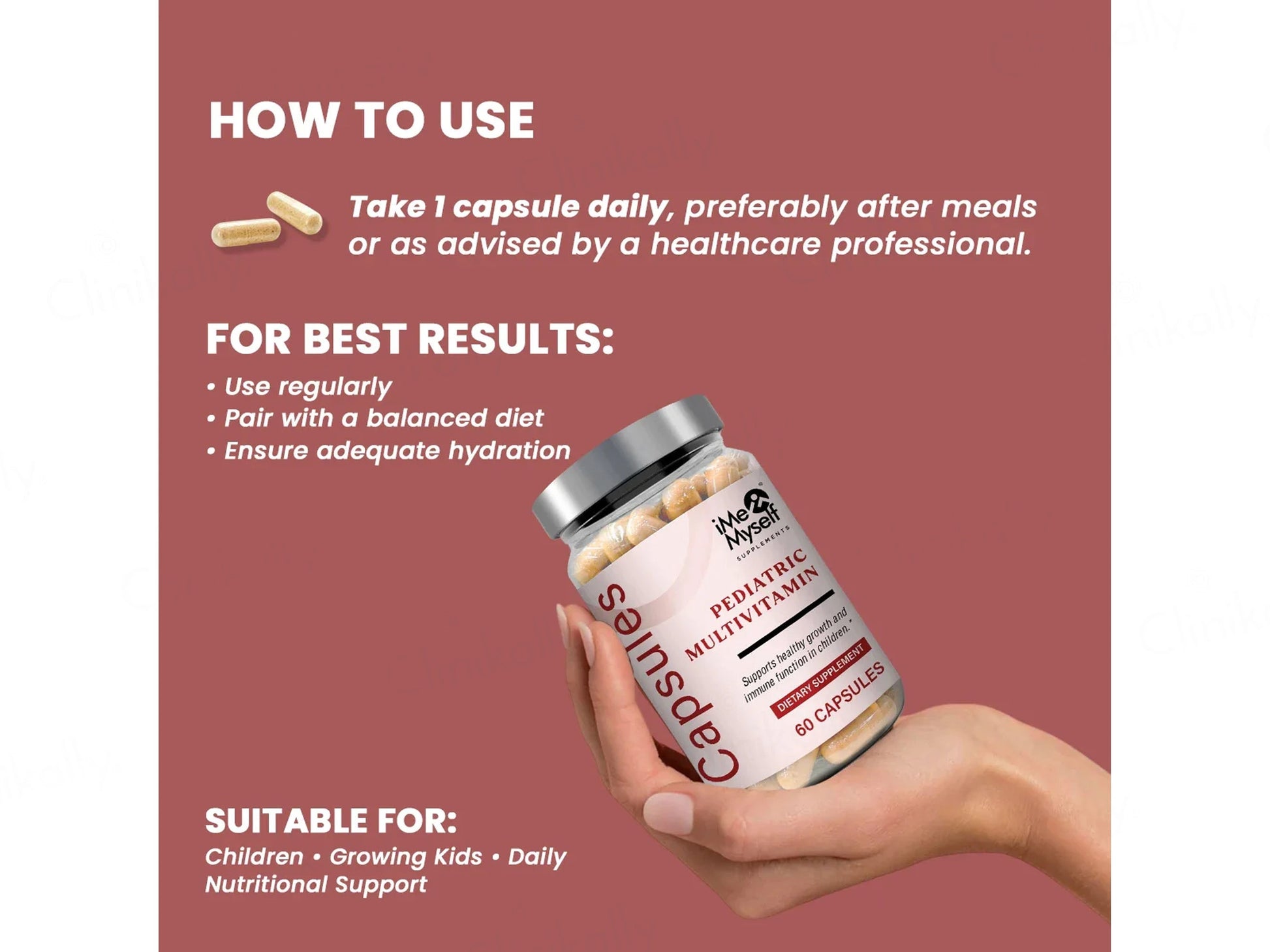 iMeMyself Pediatric Multivitamin Dietary Supplement Vegetarian Capsule