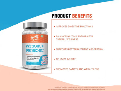 iMeMyself Prebiotic  Probiotic Dietary Supplement Vegetarian Capsule