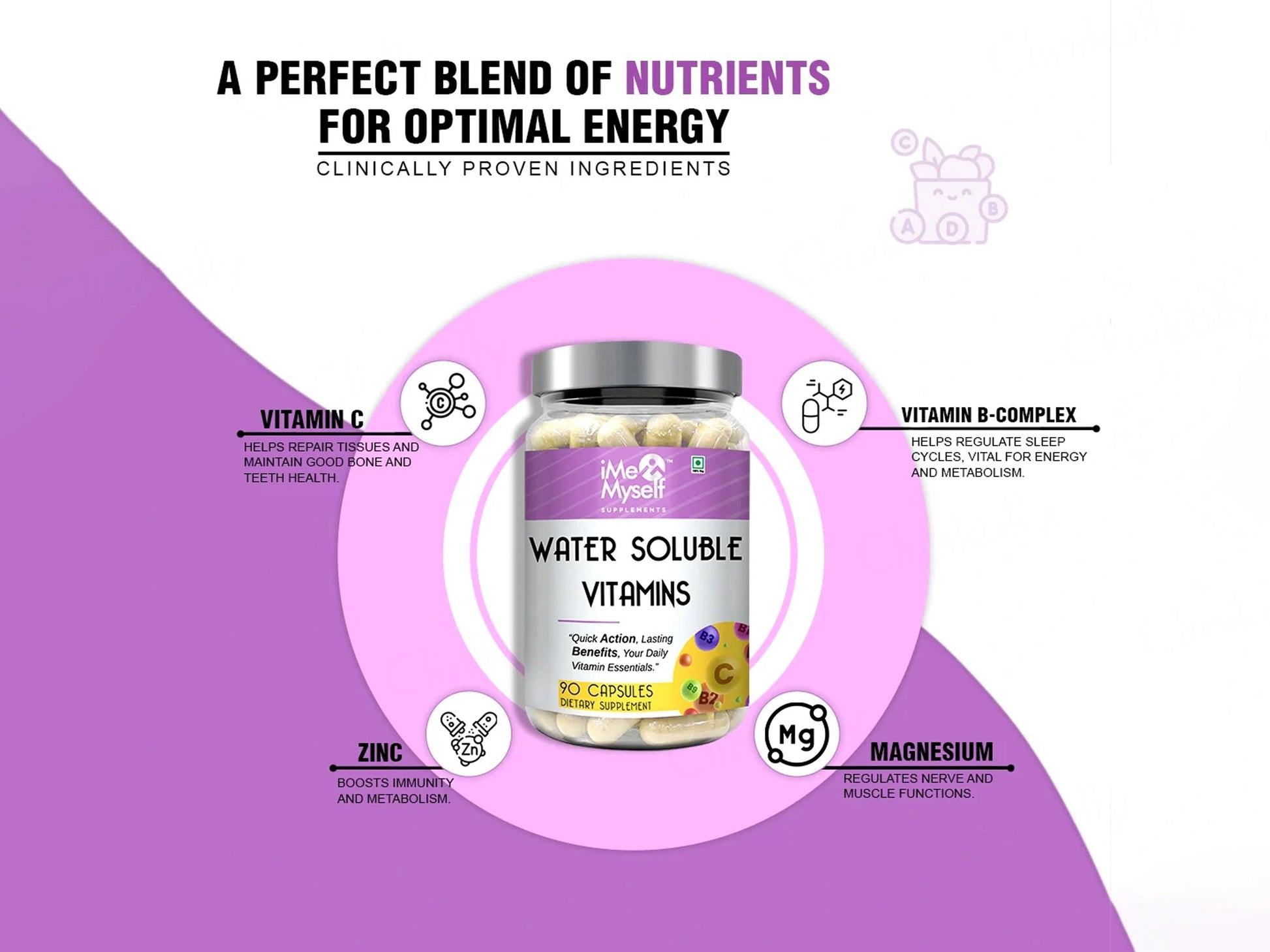 iMeMyself Water Soluble Vitamins Dietary Supplement Vegetarian Capsule