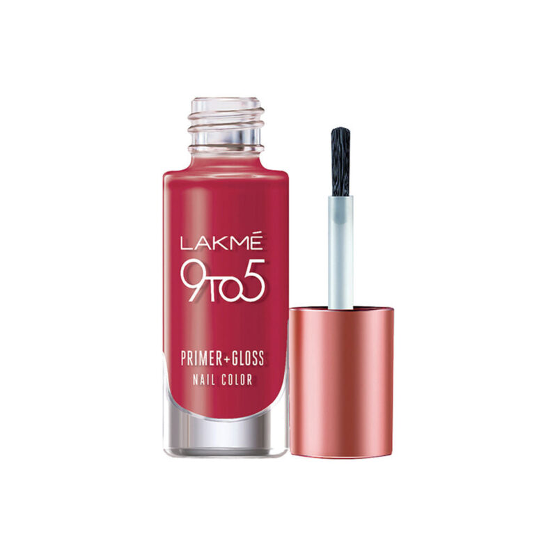 LakmÃ© 9 to 5 Primer + Gloss Nail Colour, Ruby Rush, 6 ml