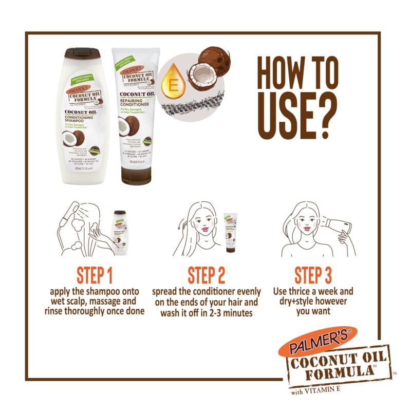 palmer's coconut oil formula repairing conditioner 250 ml - Image 4