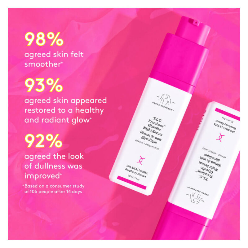 Drunk+Elephant TLC Framboos Glycolic Night Serum 30ml - Image 4