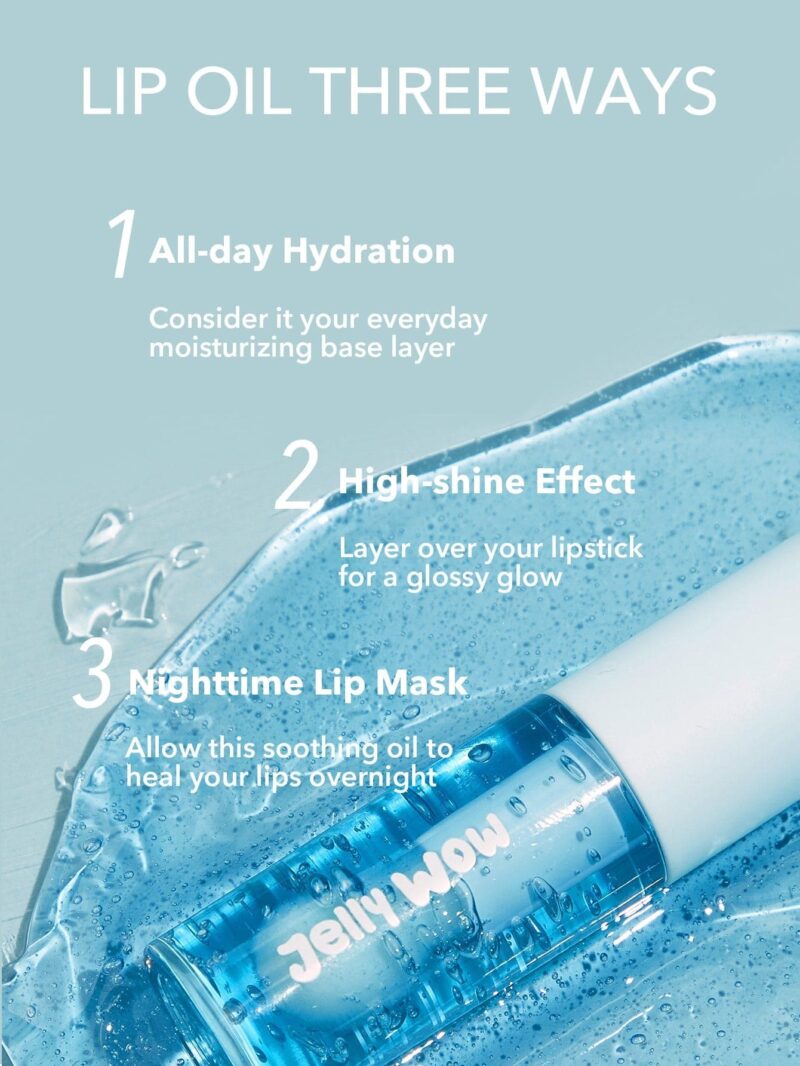 SHEGLAM JELLY WOW HYDRATING LIP OIL-MALI - BLUE  BERRY (6GM) - Image 4