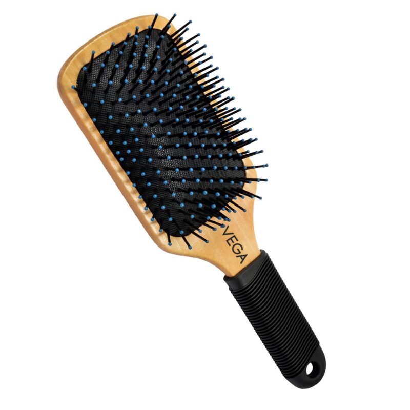 Vega Wooden Paddle Hair Brush (India's No.1* Hair Brush Brand) for Men and Women (E1-PB)