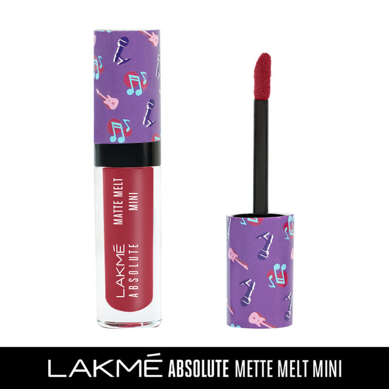LakmÃ© Absolute Matte Melt Mini Liquid Lip Colour, Pink Footprint, 2.4 ml