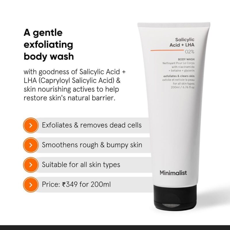 Minimalist Salicylic Acid + LHA 02% Body Wash - Image 2
