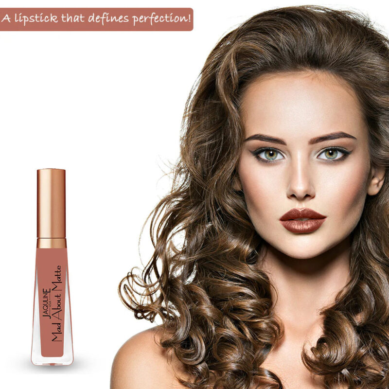 Jaquline USA Mad About Matte Liquid Lipstick Nude Streak 6.5ml - Image 3