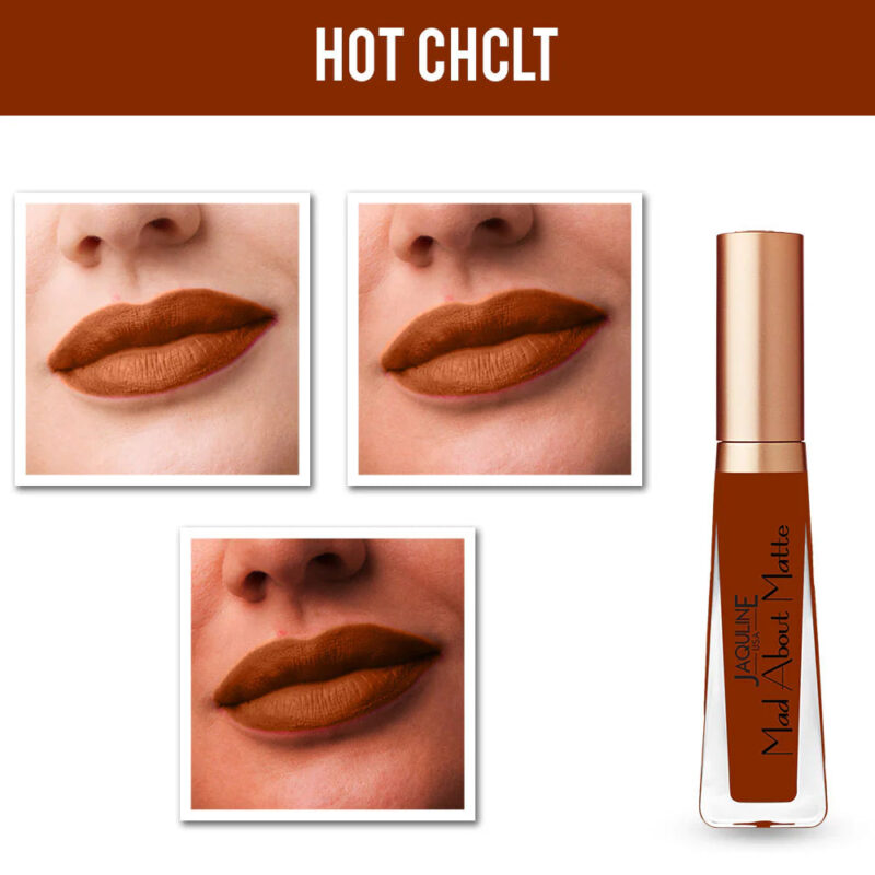Jaquline USA Mad About Matte Liquid Lipstick Hot Chocolate 6.5ml - Image 4