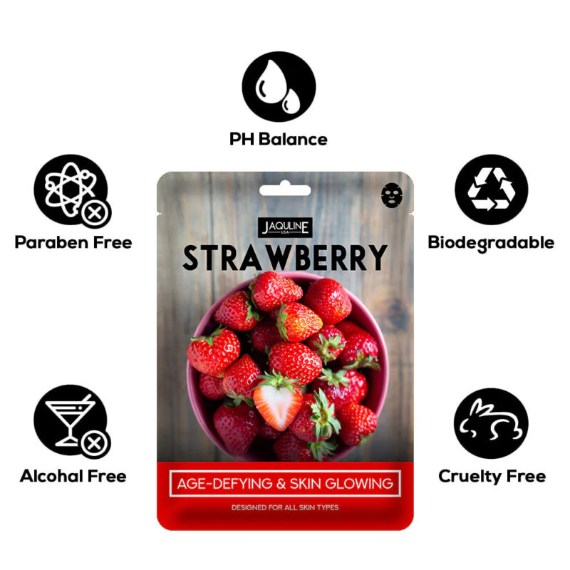 Jaquline USA Strawberry Sheet Mask - Image 3