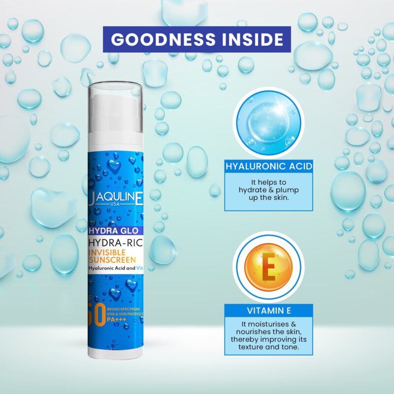Jaquline USA Hydra Rich Invisible Sunscreen SPF 50, PA+++ 50g - Image 2