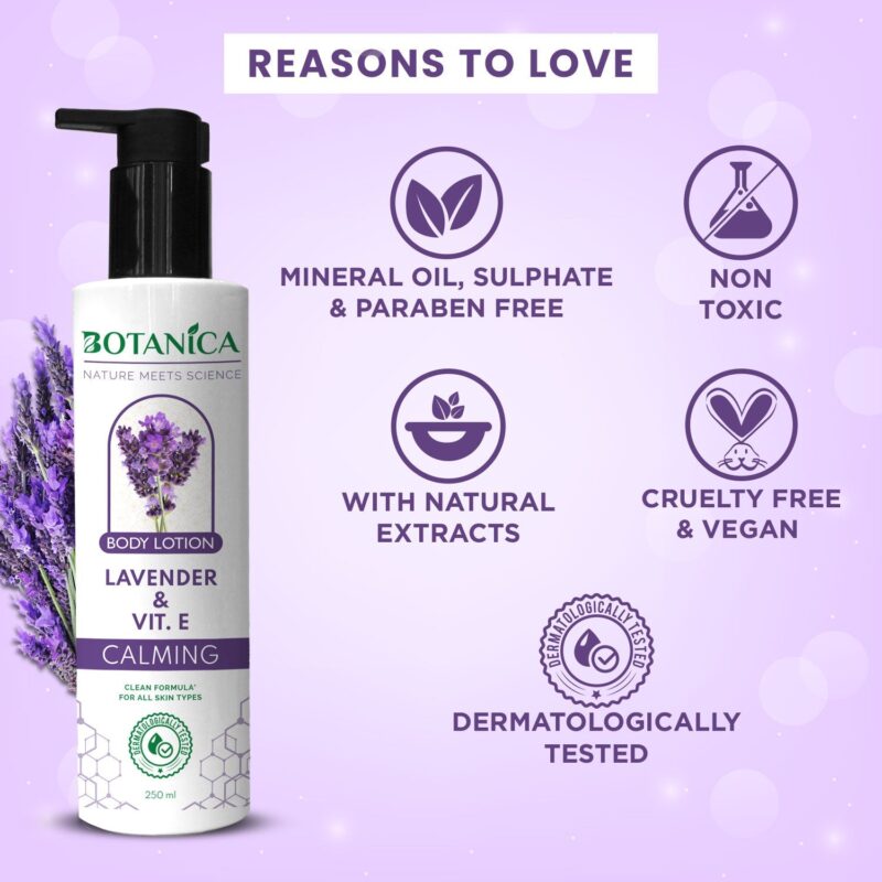Botanica Vit E Lavender Body Lotion 250ml - Image 3