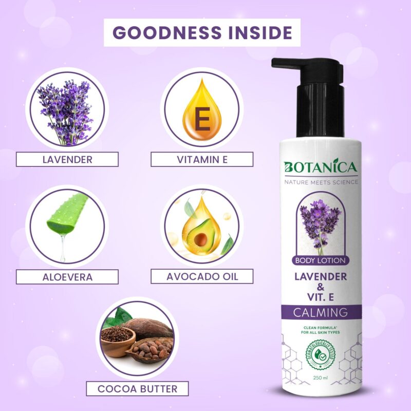 Botanica Vit E Lavender Body Lotion 250ml - Image 4