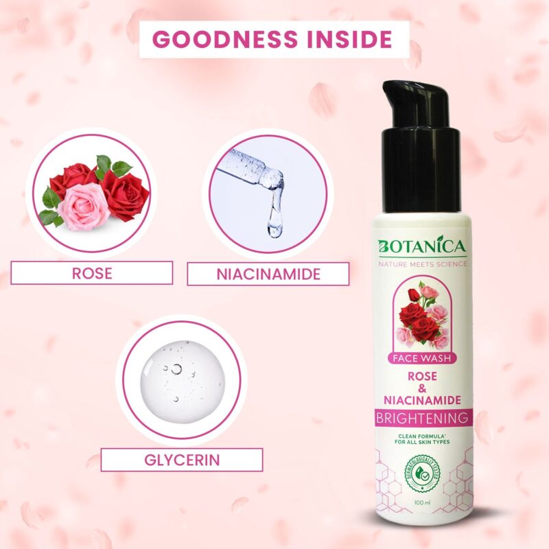 Botanica Rose Niacinamide Face wash 100ml - Image 5
