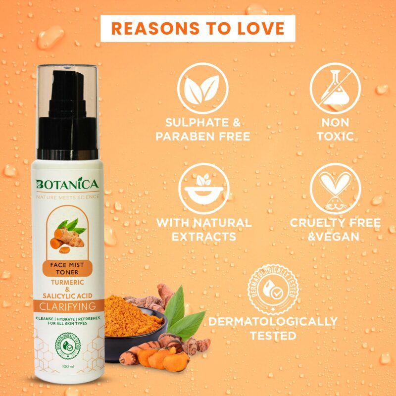 Botanica Turmeric Salicylic Toner 100ml - Image 4