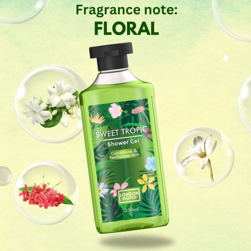 London Notes Shower Gel-250ml Sweet Tropic - Image 6
