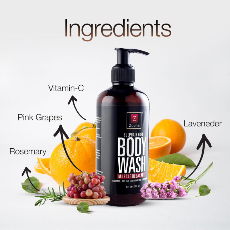 Zobha Muscle Relaxant Body Wash - 300ml - Image 3