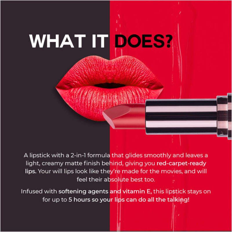 Colorbar Velvet Matte Lipstick, Forever You-99 - Image 4