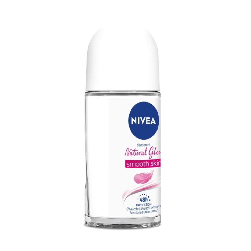 NIVEA Natural Glow Smooth Skin Deodorant Roll On for Women - 50ml - Image 3