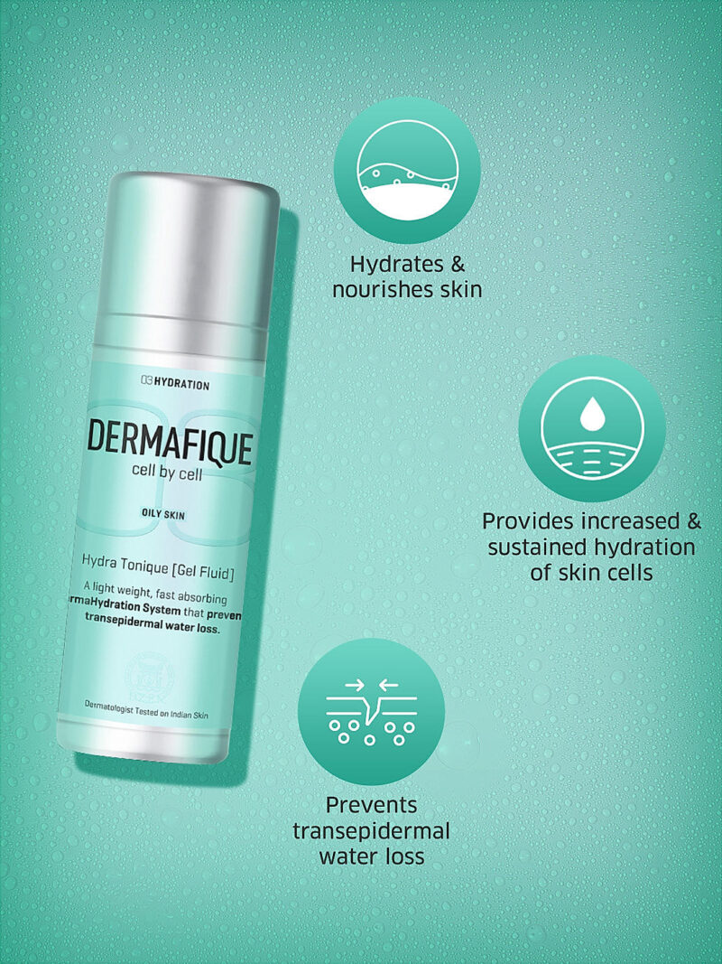 DERMAFIQUE Hydratonique Gel Fluid Face Cream 30ml - Image 4
