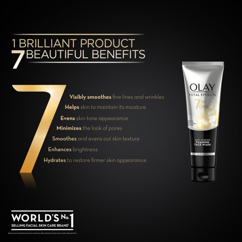 Olay Total Effects 7-In-1 Foaming Face Wash Cleanser 100gm - Image 2