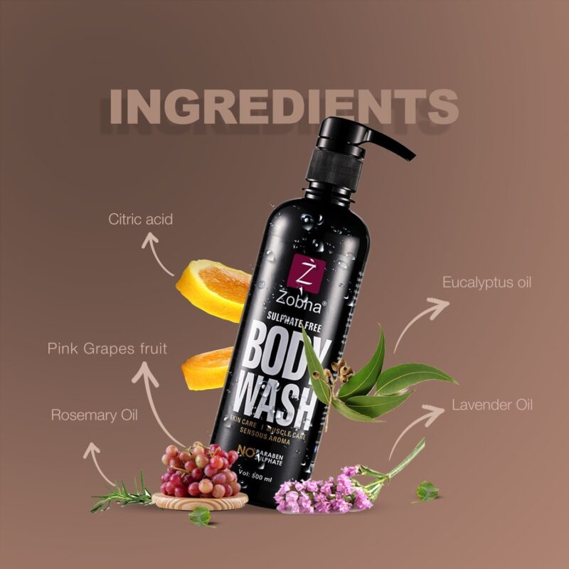 Zobha Muscle Relaxant Body Wash - 500ml - Image 4