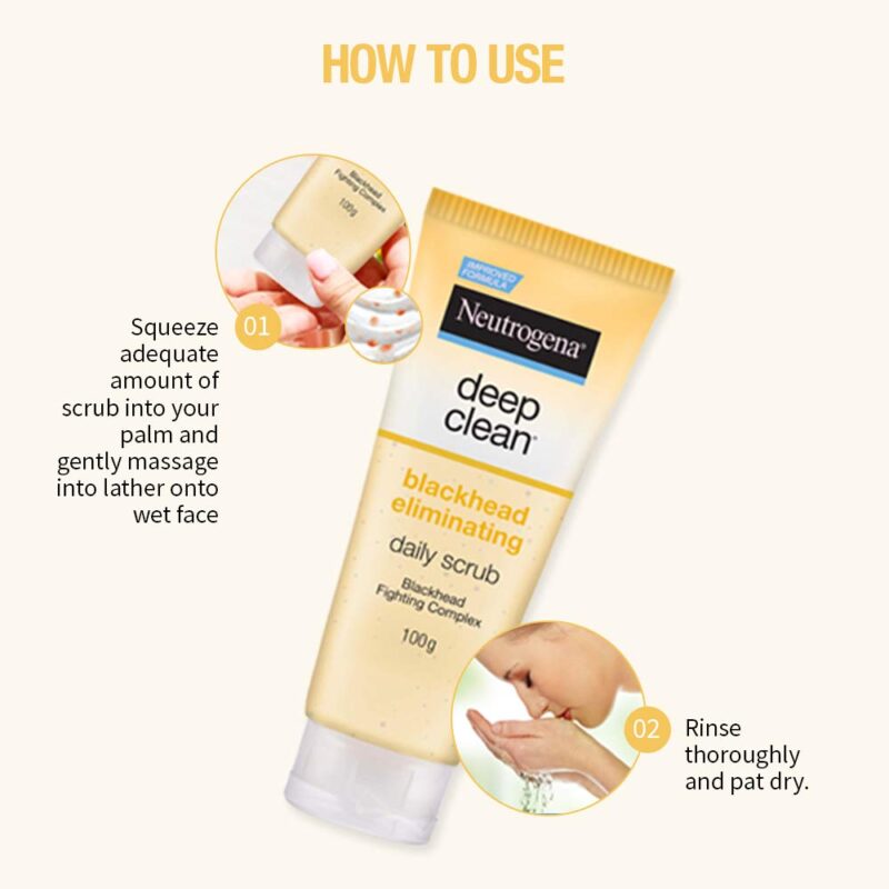 Neutrogena Deep Clean Blackhead Eliminating Daily Scrub 100g - Image 5