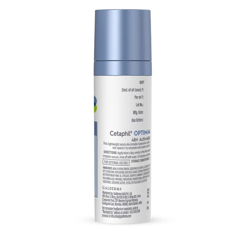Cetaphil Optimal Hydration Lightweight Serum 30 ml | Fast absorbing | Hyaluronic Acid, Blue Daisy extract, Vitamin B5 | Dermatologist Recommended for Sensitive Skin - Image 2