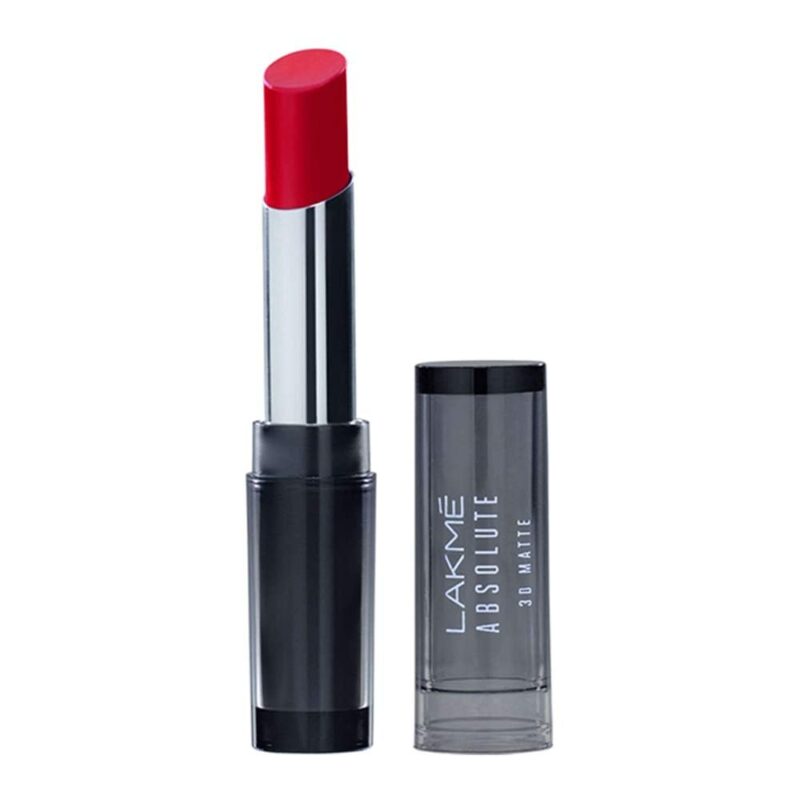 Lakme Absolute 3D matte lip color Lipstick, Red Carnival - 3.6 g