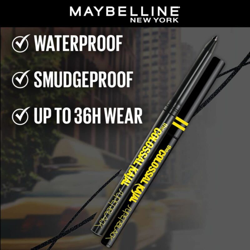 Maybelline New York Colossal Kajal Super Black - 03.5g - Image 2