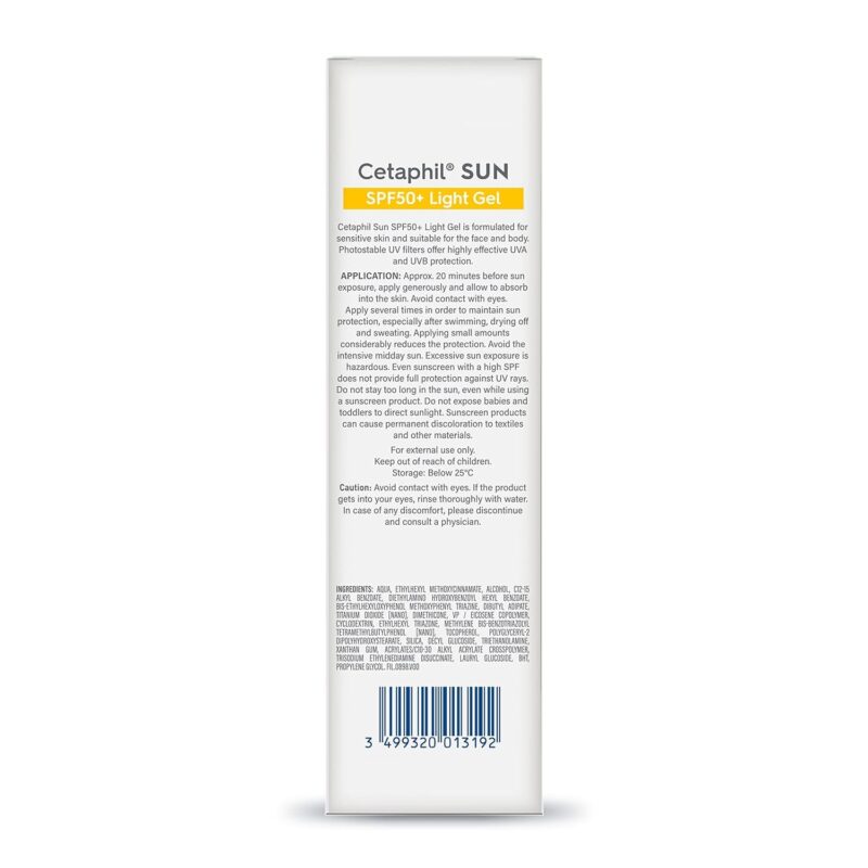 Cetaphil Combination Skin Sun Spf 50 Sunscreen, Very High Protection Light Gel, Water Resistant, Vitamin E, 50 Ml, Pack Of 1 - Image 3