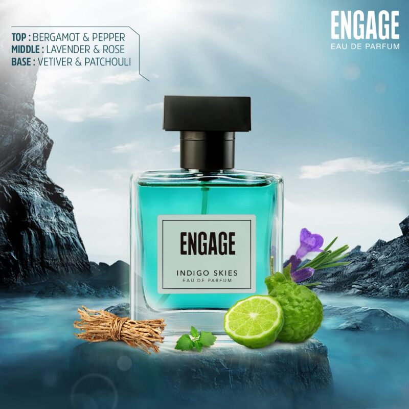 Engage Indigo Skies Eau De Parfum For Men - 100mL - Image 3